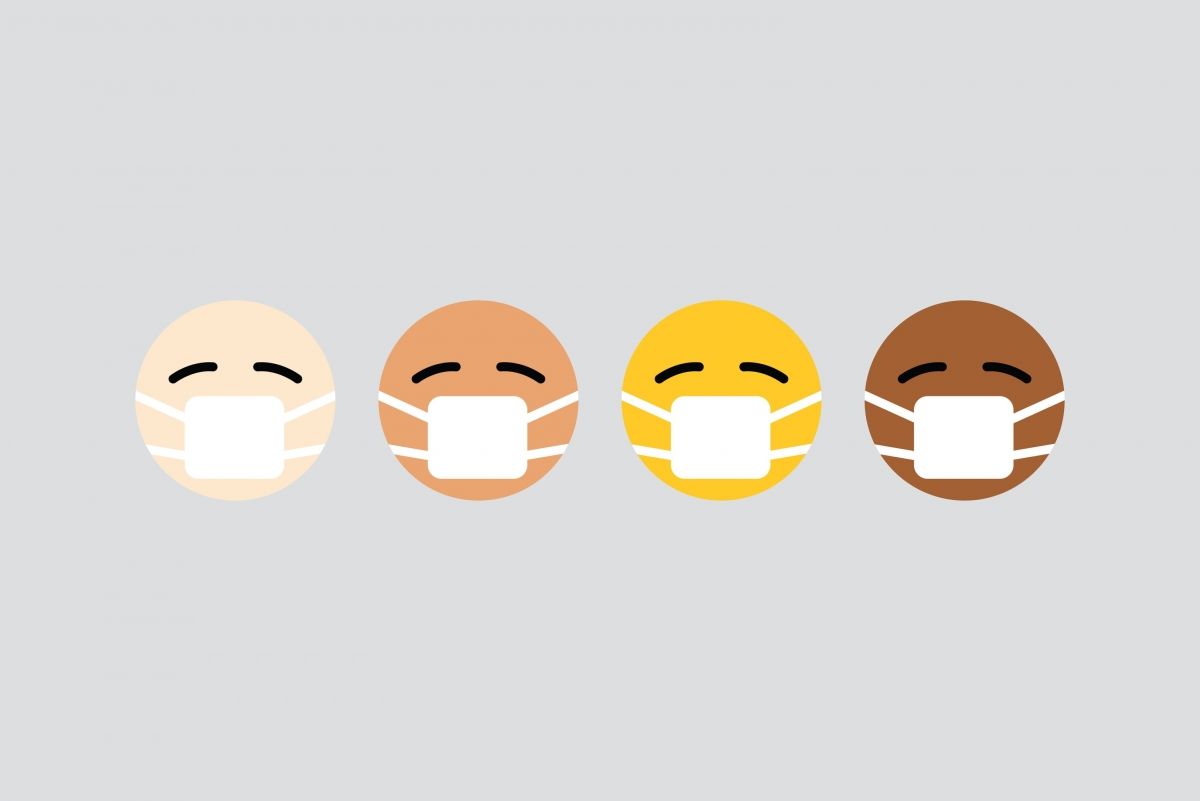 4 emoji's met mondmasker